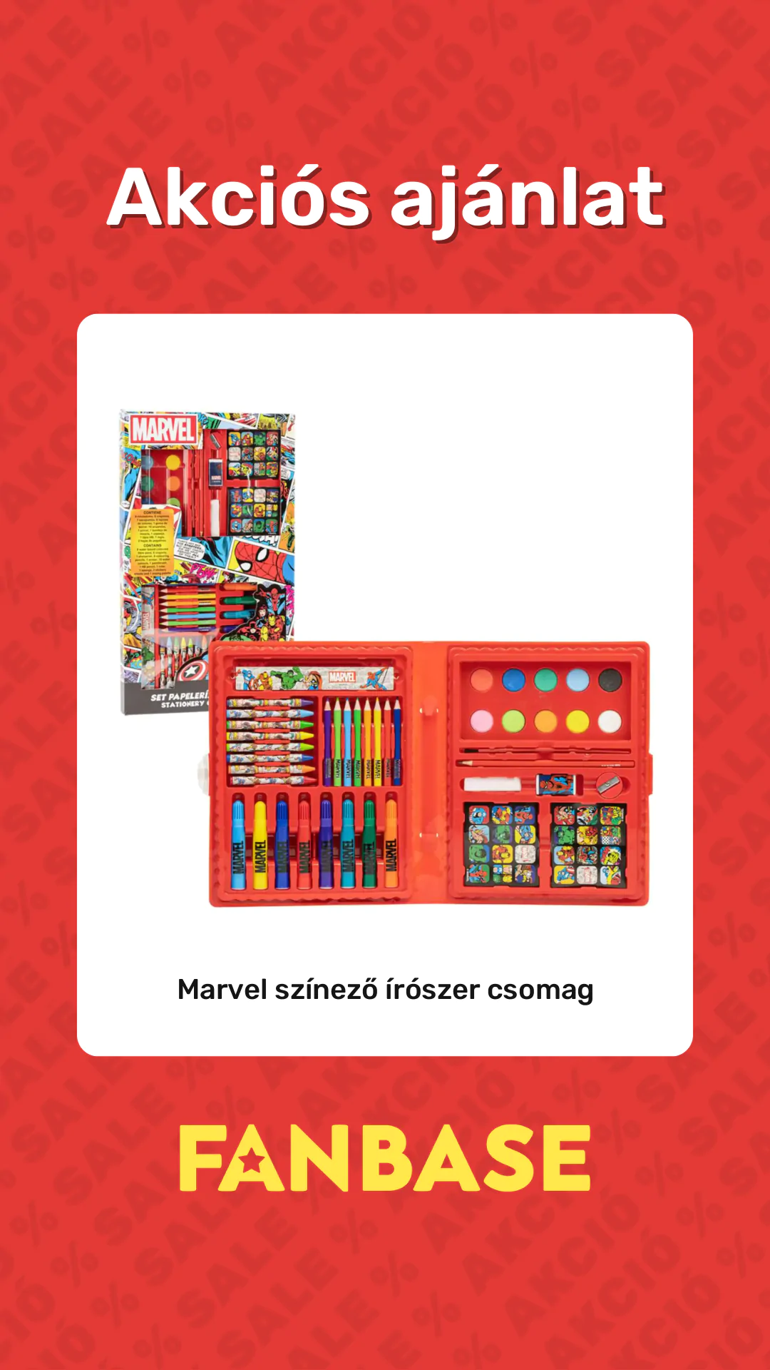 Akciós ajánlat: Marvel színező írószer csomag