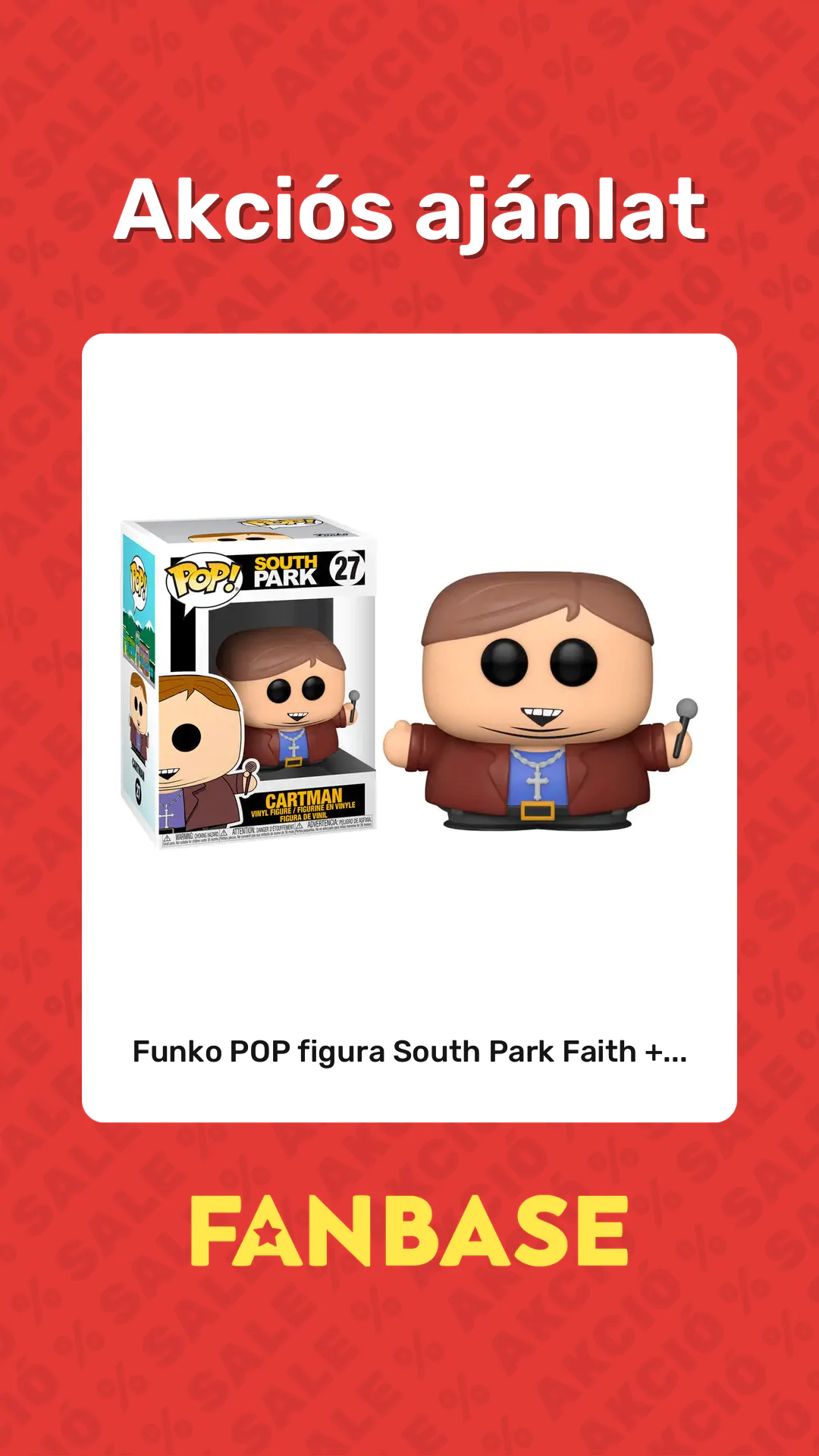 Akciós ajánlat: Funko POP figura South Park Faith +...