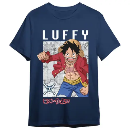 One Piece Monkey D. Luffy térképes felnőtt póló termékfotó
