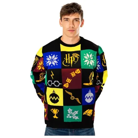Harry PotterDeluxe Patchwork kötött karácsonyi pulóver termékfotó