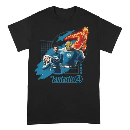 Fantastic Four Group Grid Blue póló  termékfotó