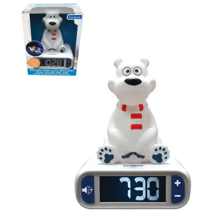 3D Polar Bear éjszakai lámpa és digitális ébresztőóra termékfotó