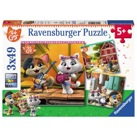 44 Gatos puzzle 3x49db-os termékfotó