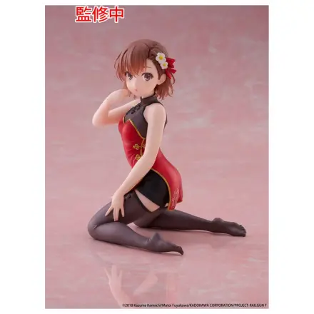 A Certain Scientific Railgun Desktop Cute figura Mikoto Misaka Chinese Dress Ver. PVC szobor figura 13 cm     termékfotó