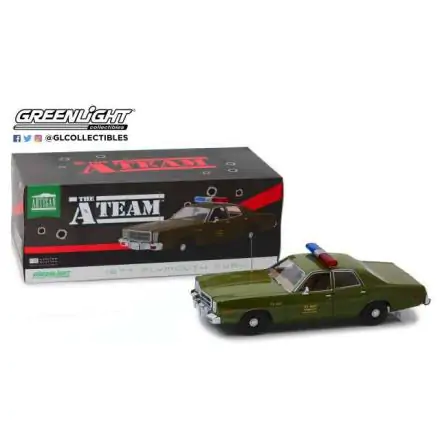 A-Team Diecast Model 1/18 1977 Plymouth Fury U.S. Army Police Colonel Roderick Decker termékfotó