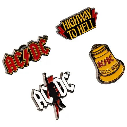 AC/DC 4 db-os kitűző csomag termékfotó
