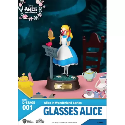Alice in Wonderland Mini Diorama Stage Glasses Alice PVC szobor figura 10 cm termékfotó