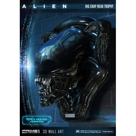 Alien 3D Wall Art Warrior Alien Head Trophy Open Mouth Version figura szobor 58 cm termékfotó