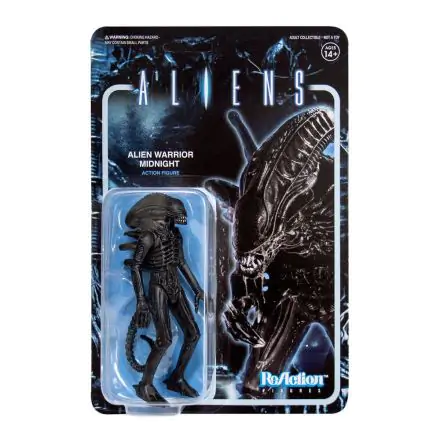Aliens ReAction Wave 1 Alien Warrior Midnight Black akciófigura 10 cm termékfotó