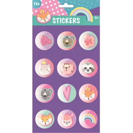 Állatos bubble matrica 12 db-os flitterrel termékfotó