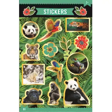 Állatos csillámos matrica szett arany díszítéssel termékfotó