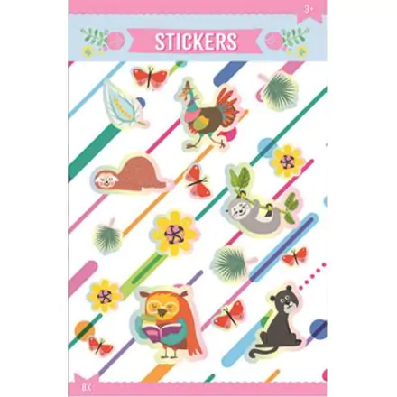 Állatos csillámos matrica szett ezüst díszítéssel termékfotó