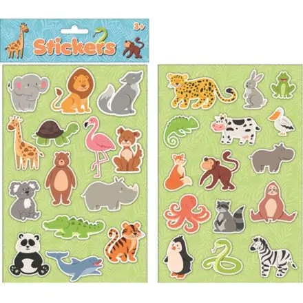 Állatos pufi matrica szett termékfotó