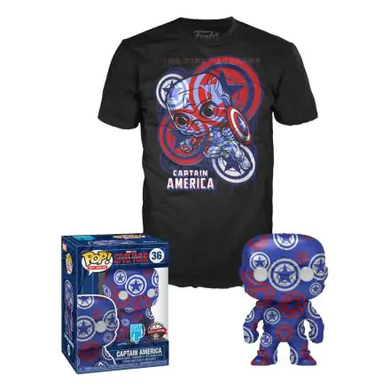 Amerika Kapitány Civil War POP! & Tee Box Amerika Kapitány Art Series figura és póló csomag termékfotó