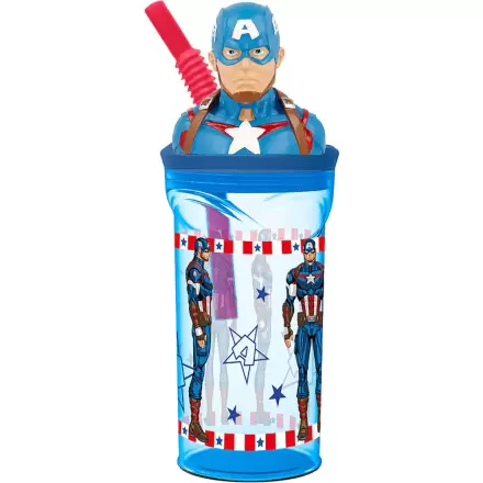 Amerika Kapitány pohár 3D figurával 360ml termékfotó