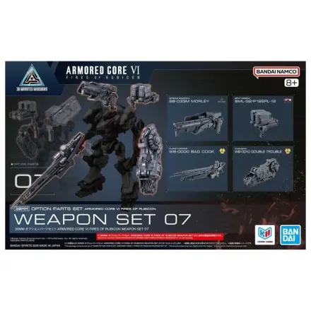 Armored Core VI 30m Option Parts Weapon 07 modell készlet kiegészítő csomag termékfotó