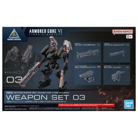 Armored Core VI Fires of Rubicon Weapon 03 Option Parts Set 30MM modell készlet kiegészítő csomag termékfotó