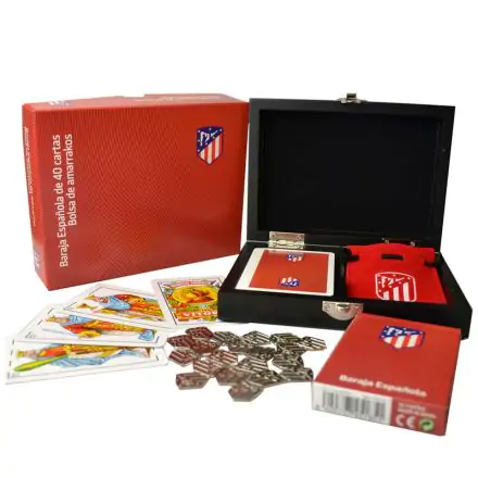 Atletico Madrid spanyol kártya fa dobozban termékfotó