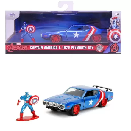 Avengers Diecast Model 1/32 1971 Plymouth GTX Captain America termékfotó