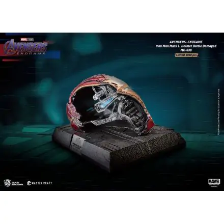 Avengers Endgame Master Craft Iron Man Mark50 Helemt Battle Damaged szobor figura 22 cm termékfotó