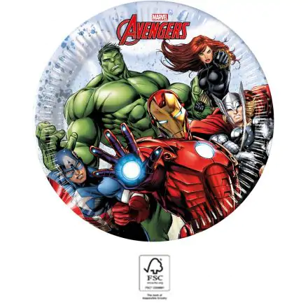 Avengers Infinity Stones, Bosszúállók papírtányér 8 db-os 20 cm FSC termékfotója