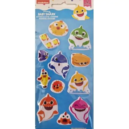 Baby Shark csillogó pufi szivacs matrica szett termékfotó