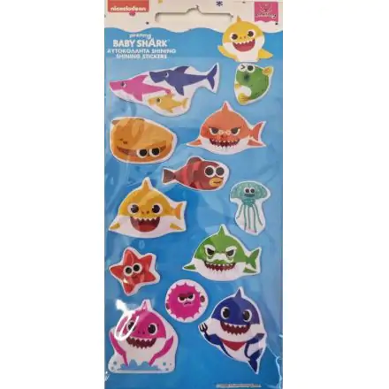 Baby Shark csillogó pufi szivacs matrica szett termékfotó