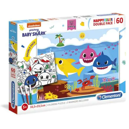 Baby Shark Happy Color puzzle 60db-os termékfotó