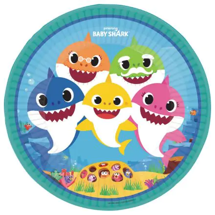 Baby Shark papírtányér 8 db-os 23 cm termékfotó