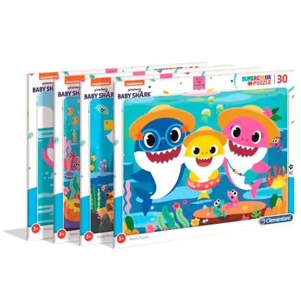 Baby Shark puzzle keretben 4x30db-os termékfotó