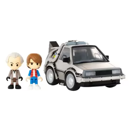 Back to the Future Q-Village jármű és mini-figurák Time Machine 9 cm termékfotó