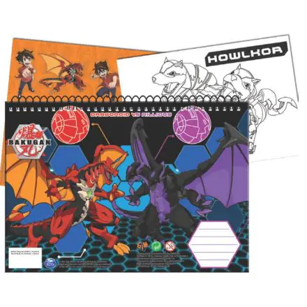Bakugan A/4 spirál vázlatfüzet 40 lapos matricával termékfotó