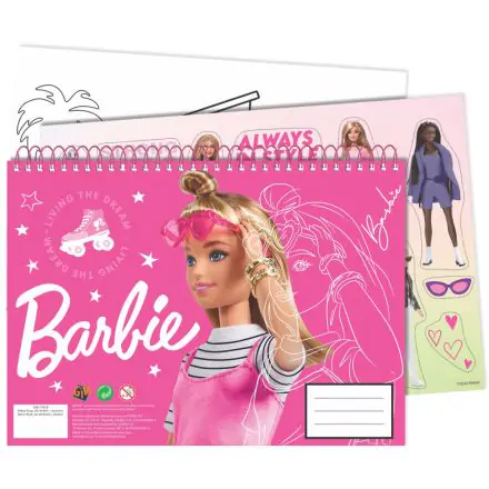 Barbie A/4 spirál vázlatfüzet 40 lapos matricával termékfotó