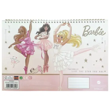 Barbie Ballerina A/4 spirál vázlatfüzet 40 lapos matricával termékfotó