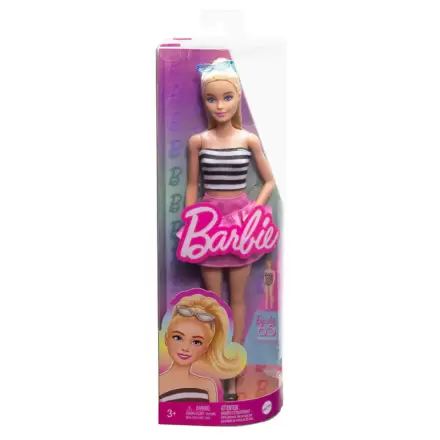 Barbie Fashionista Top Striped Pink Skirt játék baba termékfotó