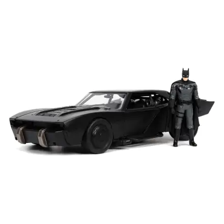 Batman 2022 Hollywood Rides Diecast Model 1/24 2022 Batmobile és figura termékfotója