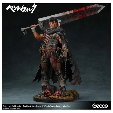 Berserk 1/6 Guts Lost Children Arc The Black Swordsman Redecoration Ver. szobor figura 38 cm termékfotó