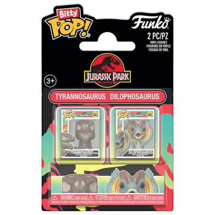 Bitty Funko POP 2db-os figura csomag Jurassic Park Tyrannosaurus Fossil & Dilophosaurus termékfotó
