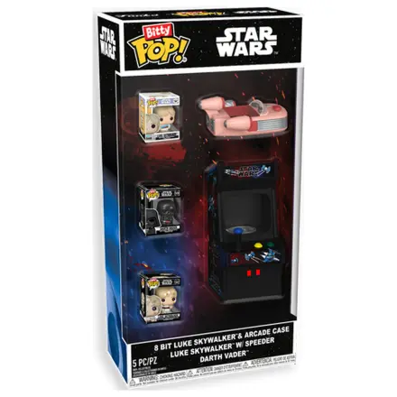 Bitty Funko POP figura Star Wars 8 Bit Luke Skywalker & Arcade Case termékfotó