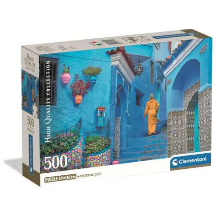 Blue Street Of Chefchaouen puzzle 500db-os termékfotó
