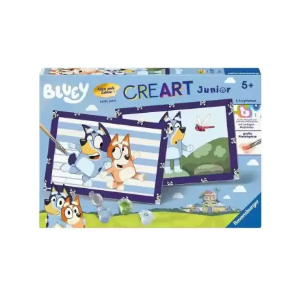Bluey CreArt gyerek Paint by Numbers Bluey & Bingo festő csomag 22 x 32 cm német nyelvű termékfotó