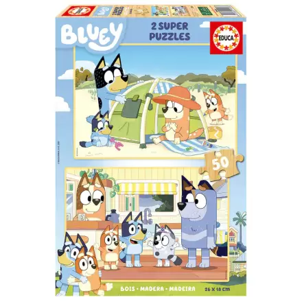 Bluey fa puzzle 2x50db-os termékfotója