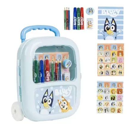 Bluey írószer csomag gurulós táskában termékfotó