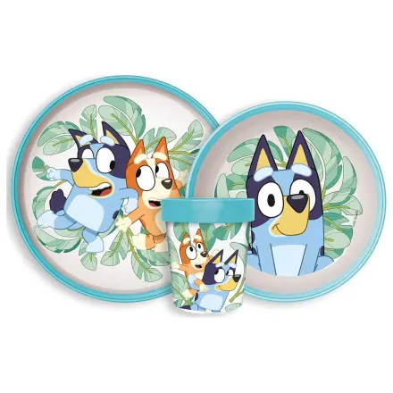 Bluey Tropical csúszásmentes étkészlet, micro műanyag szett termékfotó