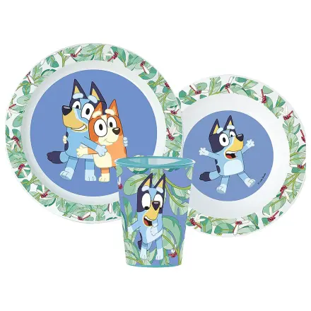 Bluey Tropical étkészlet, micro műanyag szett, pohárral 260 ml  termékfotó