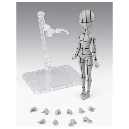 Body Series Body-Chan- Ken Sugimori Edition Wireframe Gray Color Ver. S.H. Figuarts figura 13cm termékfotó