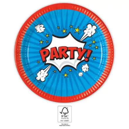 Boom Party papírtányér 8 db-os 23 cm FSC termékfotó