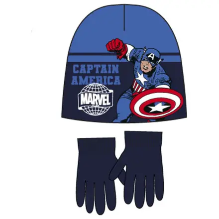 Bosszúállók Captain America Blue gyerek sapka + kesztyű szett 52 cm termékfotó