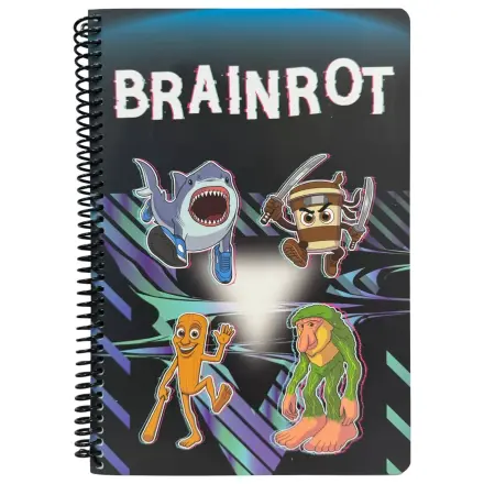 Brainrot Dark B/5 vonalas spirál füzet 70 lapos termékfotó