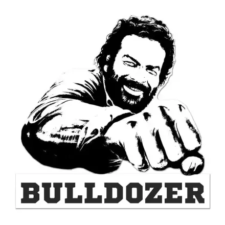 Bud Spencer Bulldozer black/white 3D fémtábla 45 x 45 cm termékfotó